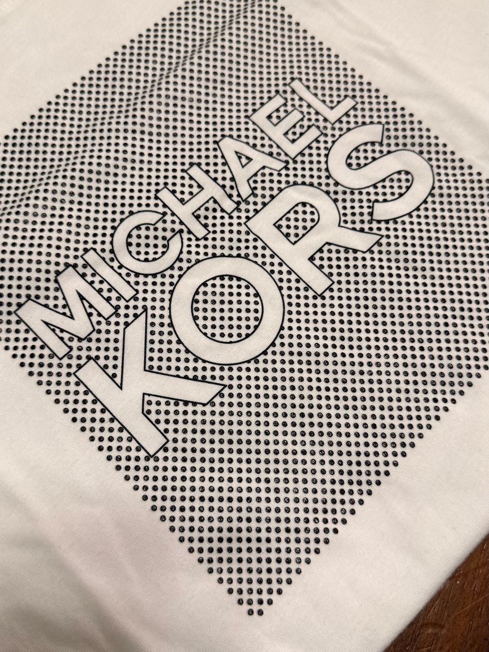 Michael Kors Men's White Logo Graphic Tee